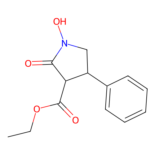 Ethyl 1-hydroxy-2-oxo-4-phenylpyrrolidine-3-carboxylate structure