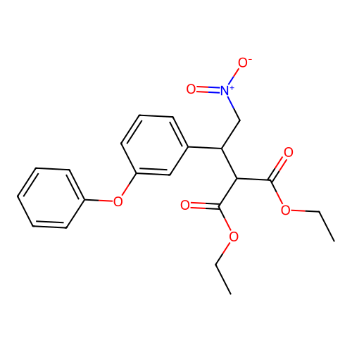 Diethyl 2-[2-nitro-1-(3-phenoxyphenyl)ethyl]malonate structure