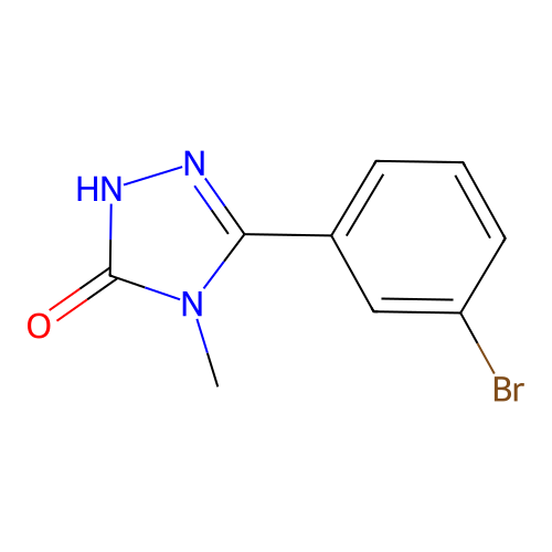 3-(3-bromophenyl)-4-methyl-4,5-dihydro-1H-1,2,4-triazol-5-one structure
