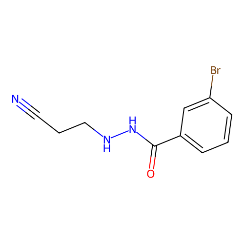 3-bromo-N'-(2-cyanoethyl)benzohydrazide structure