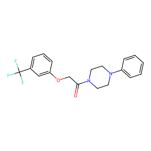 1-(4-Phenylpiperazino)-2-[3-(trifluoromethyl)phenoxy]-1-ethanone structure