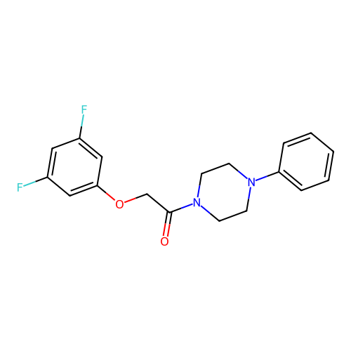2-(3,5-Difluorophenoxy)-1-(4-phenylpiperazin-1-yl)ethanone structure