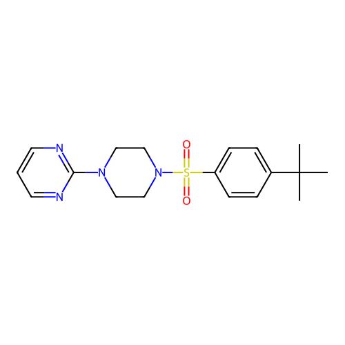 2-(4-{[4-(Tert-butyl)phenyl]sulfonyl}piperazino)pyrimidine structure