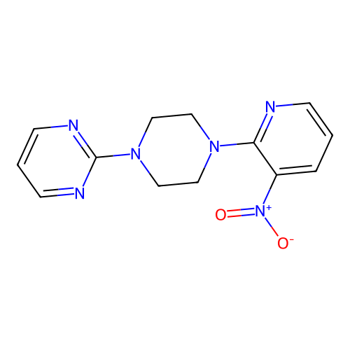 2-[4-(3-Nitropyridin-2-yl)piperazin-1-yl]pyrimidine structure
