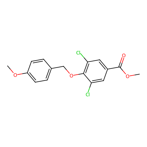 Methyl 3,5-dichloro-4-[(4-methoxyphenyl)methoxy]benzoate structure