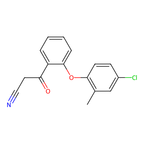 3-[2-(4-Chloro-2-methylphenoxy)phenyl]-3-oxopropanenitrile structure