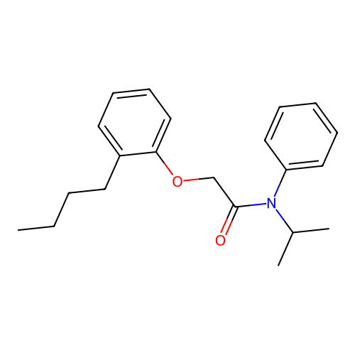 2-(2-butylphenoxy)-N-isopropyl-N-phenylacetamide structure