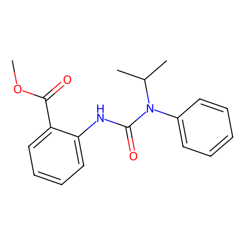 Methyl 2-{[phenyl(propan-2-yl)carbamoyl]amino}benzoate structure