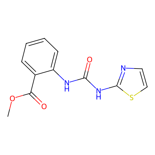 Methyl 2-{[(1,3-thiazol-2-ylamino)carbonyl]amino}benzenecarboxylate structure