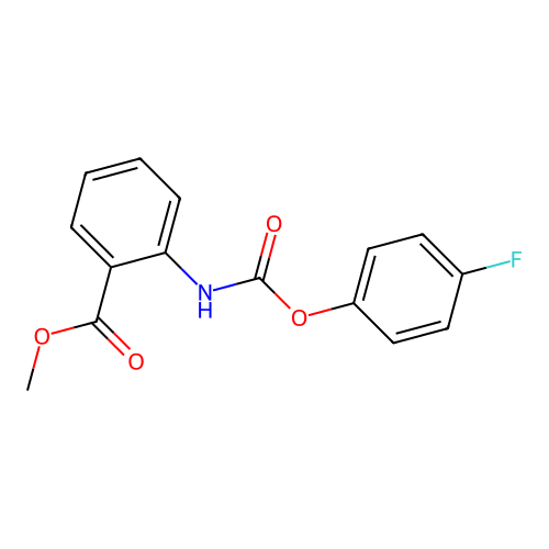 Methyl 2-{[(4-fluorophenoxy)carbonyl]amino}benzenecarboxylate structure