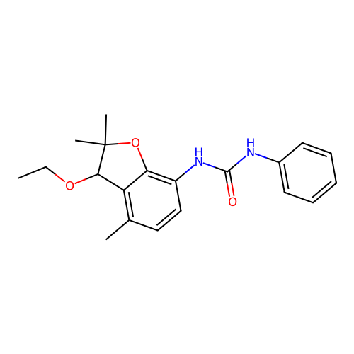 N-(3-ethoxy-2,2,4-trimethyl-2,3-dihydro-1-benzofuran-7-yl)-N'-phenylurea structure