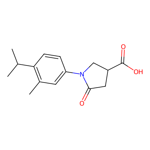 1-(4-Isopropyl-3-methylphenyl)-5-oxo-3-pyrrolidinecarboxylic acid structure