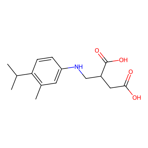 2-[(4-Isopropyl-3-methylanilino)methyl]succinic acid structure
