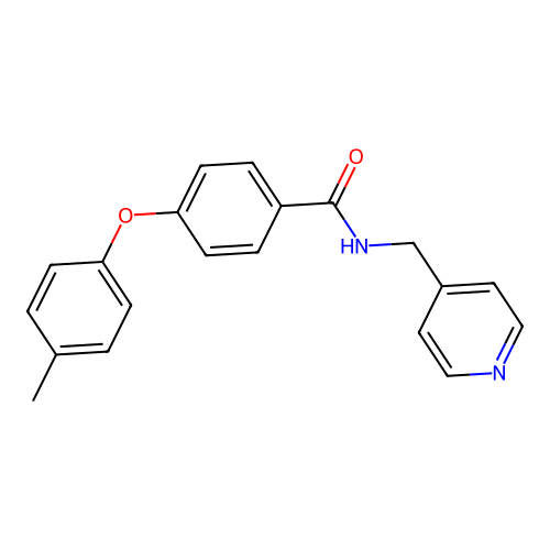 4-(4-methylphenoxy)-N-(4-pyridinylmethyl)benzenecarboxamide structure