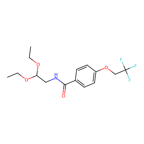 N-(2,2-diethoxyethyl)-4-(2,2,2-trifluoroethoxy)benzamide structure