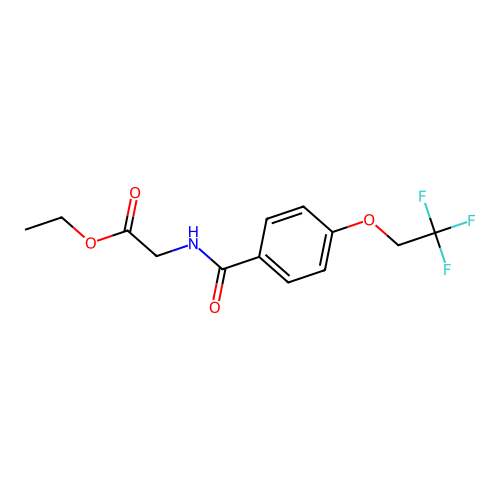 Ethyl 2-{[4-(2,2,2-trifluoroethoxy)benzoyl]amino}acetate structure