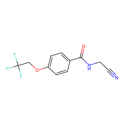 N-(cyanomethyl)-4-(2,2,2-trifluoroethoxy)benzamide structure