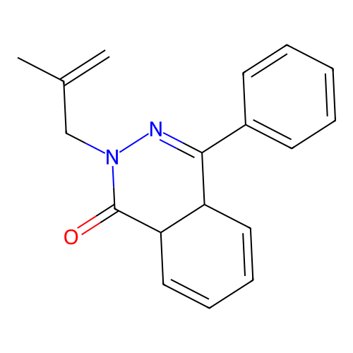 2-(2-methyl-2-propenyl)-4-phenyl-4a,8a-dihydro-1(2H)-phthalazinone structure