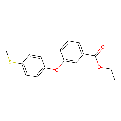 Ethyl 3-[4-(methylsulfanyl)phenoxy]benzenecarboxylate structure