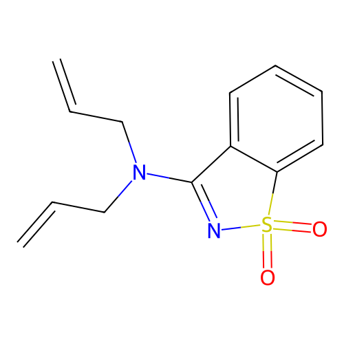 3-(diallylamino)-1H-1,2-benzisothiazole-1,1-dione structure