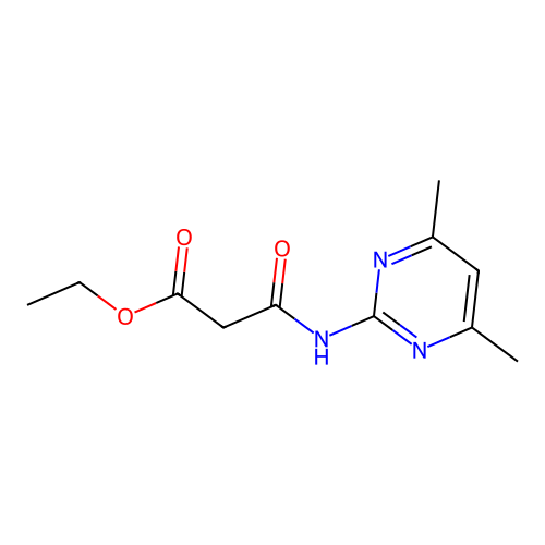 Ethyl 3-[(4,6-dimethyl-2-pyrimidinyl)amino]-3-oxopropanoate structure