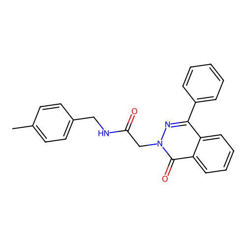 N-(4-methylbenzyl)-2-[1-oxo-4-phenyl-2(1H)-phthalazinyl]acetamide structure