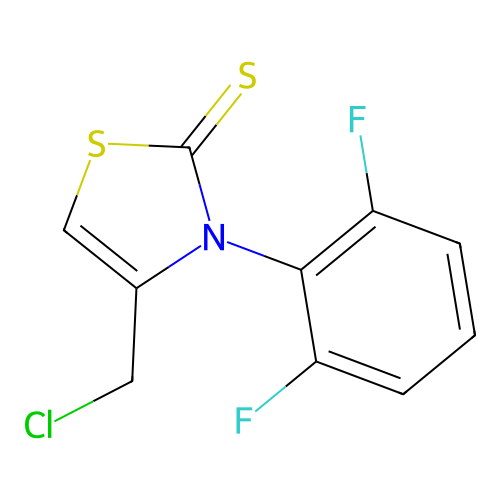 4-(chloromethyl)-3-(2,6-difluorophenyl)-1,3-thiazole-2(3H)-thione structure