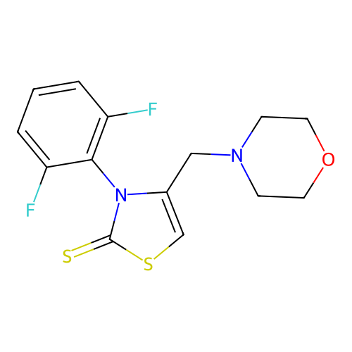 3-(2,6-difluorophenyl)-4-(morpholinomethyl)-1,3-thiazole-2(3H)-thione structure