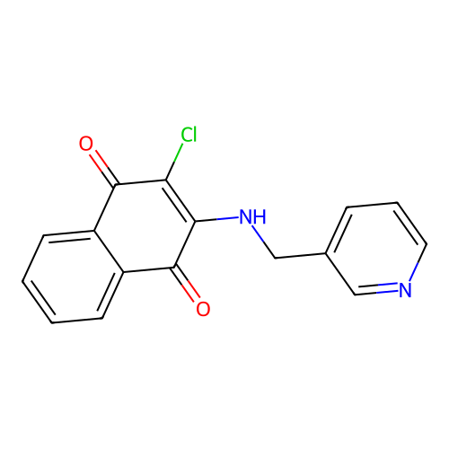 2-Chloro-3-[(3-pyridinylmethyl)amino]naphthoquinone structure
