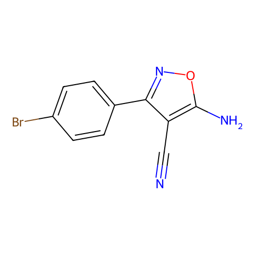 5-Amino-3-(4-bromophenyl)-1,2-oxazole-4-carbonitrile structure