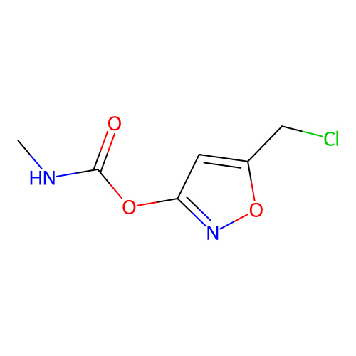 5-(chloromethyl)-3-isoxazolyl N-methylcarbamate structure