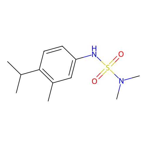 N'-(4-isopropyl-3-methylphenyl)-N,N-dimethylsulfamide structure