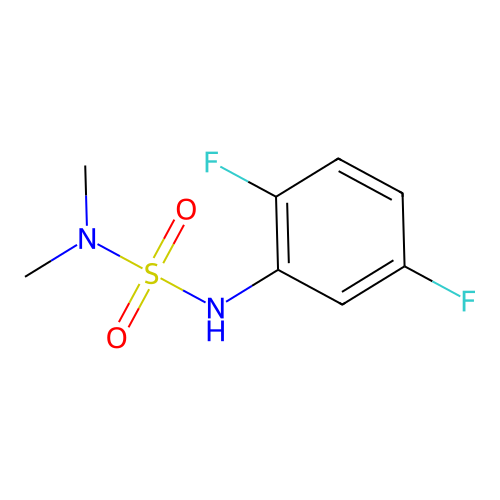 N'-(2,5-difluorophenyl)-N,N-dimethylsulfamide structure