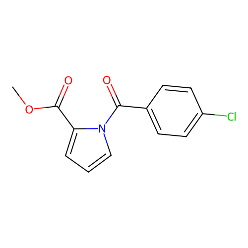 methyl 1-(4-chlorobenzoyl)-1H-pyrrole-2-carboxylate structure