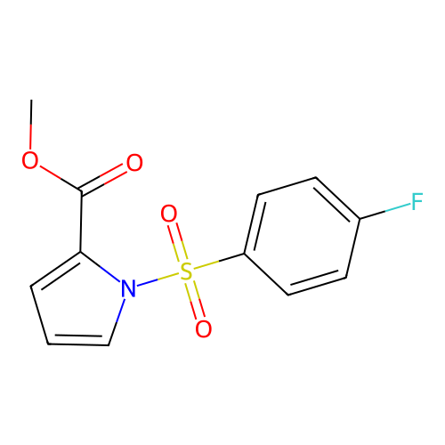 methyl 1-[(4-fluorophenyl)sulfonyl]-1H-pyrrole-2-carboxylate structure