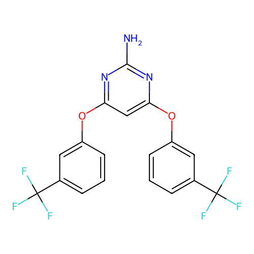 4,6-Bis[3-(trifluoromethyl)phenoxy]pyrimidin-2-amine structure