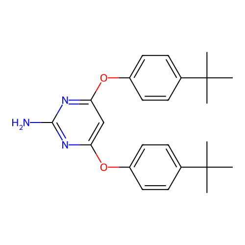 4,6-Bis(4-tert-butylphenoxy)pyrimidin-2-amine structure