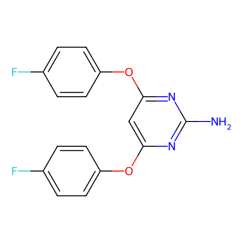 4,6-Bis(4-fluorophenoxy)pyrimidin-2-amine structure