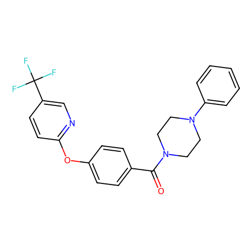 (4-Phenylpiperazino)(4-{[5-(trifluoromethyl)-2-pyridinyl]oxy}phenyl)methanone structure