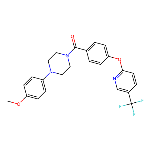 [4-(4-methoxyphenyl)piperazino](4-{[5-(trifluoromethyl)-2-pyridinyl]oxy}phenyl)methanone structure