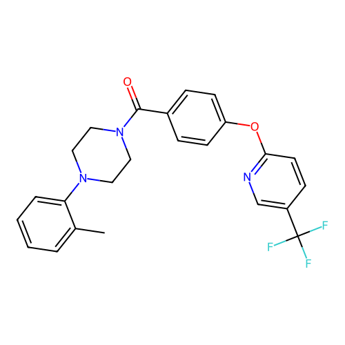 [4-(2-methylphenyl)piperazino](4-{[5-(trifluoromethyl)-2-pyridinyl]oxy}phenyl)methanone structure
