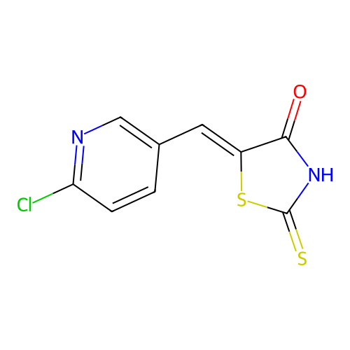 5-[(6-Chloro-3-pyridinyl)methylidene]-2-sulfanylidene-1,3-thiazolidin-4-one structure