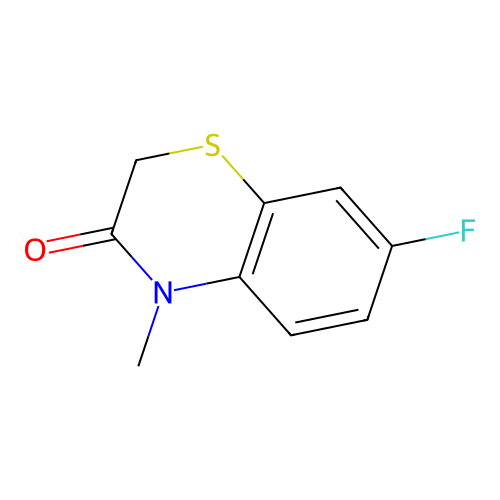 7-fluoro-4-methyl-2H-1,4-benzothiazin-3(4H)-one structure