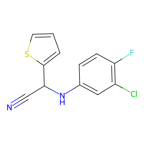 2-(3-Chloro-4-fluoroanilino)-2-(2-thienyl)acetonitrile structure
