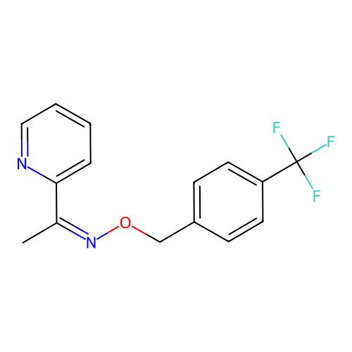 1-pyridin-2-yl-N-[[4-(trifluoromethyl)phenyl]methoxy]ethanimine structure