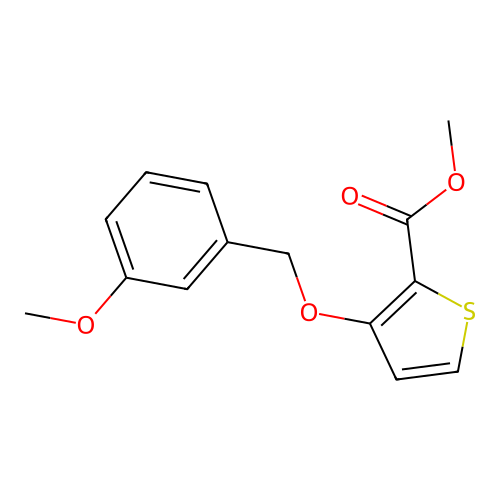 Methyl 3-[(3-methoxybenzyl)oxy]-2-thiophenecarboxylate structure