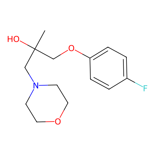 1-(4-Fluorophenoxy)-2-methyl-3-morpholino-2-propanol structure