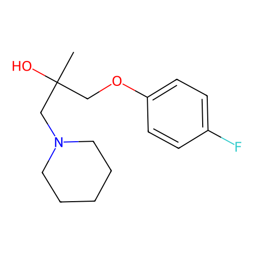 1-(4-Fluorophenoxy)-2-methyl-3-piperidino-2-propanol structure