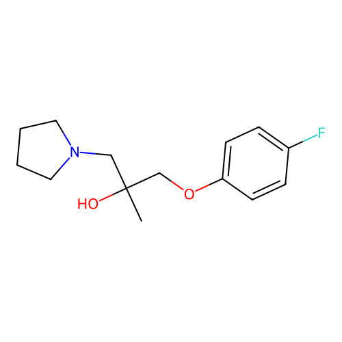 1-(4-Fluorophenoxy)-2-methyl-3-(1-pyrrolidinyl)-2-propanol structure