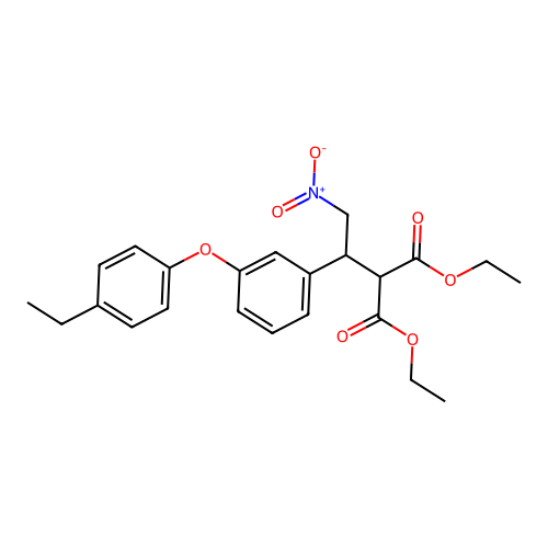 Diethyl 2-{1-[3-(4-ethylphenoxy)phenyl]-2-nitroethyl}malonate structure